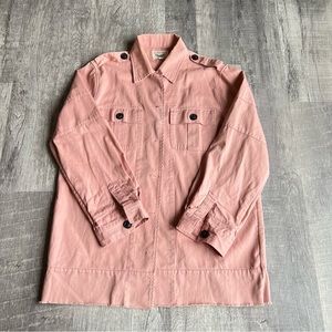 Women’s Sacred Hawk Denim Shirt Jacket Pink Size S